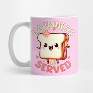 Sandwich Cute Happiness Is Served Mug